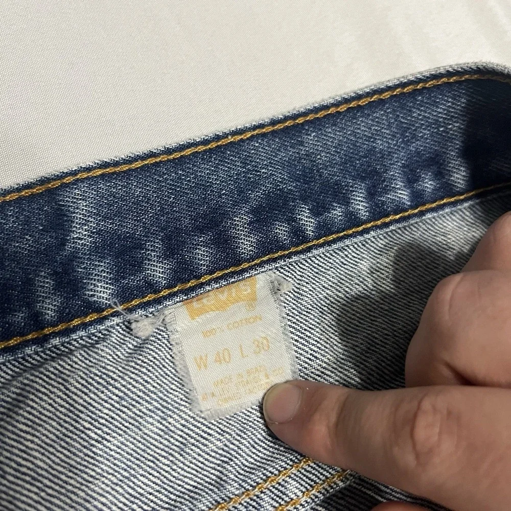 Vintage Levis 505 Orange Tab Jeans Mens 38x30 Blue Denim Classic Straight Leg